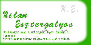 milan esztergalyos business card